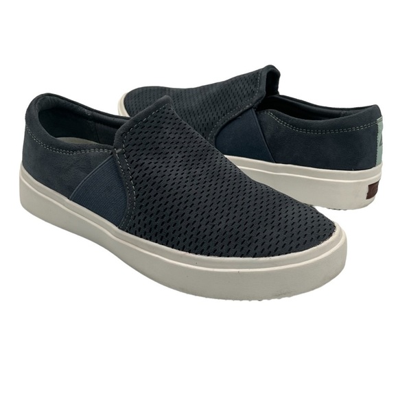 Dr Scholl's Blue Suede Wander Up Slip On Loafers Size 6 Women's - Picture 1 of 9